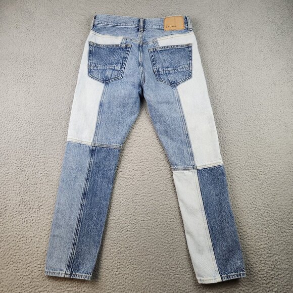 Pacsun Jeans Mens 28x25 Slim Fit Tapered Leg Mid Rise Skinny Patchwork Denim - Picture 2 of 10